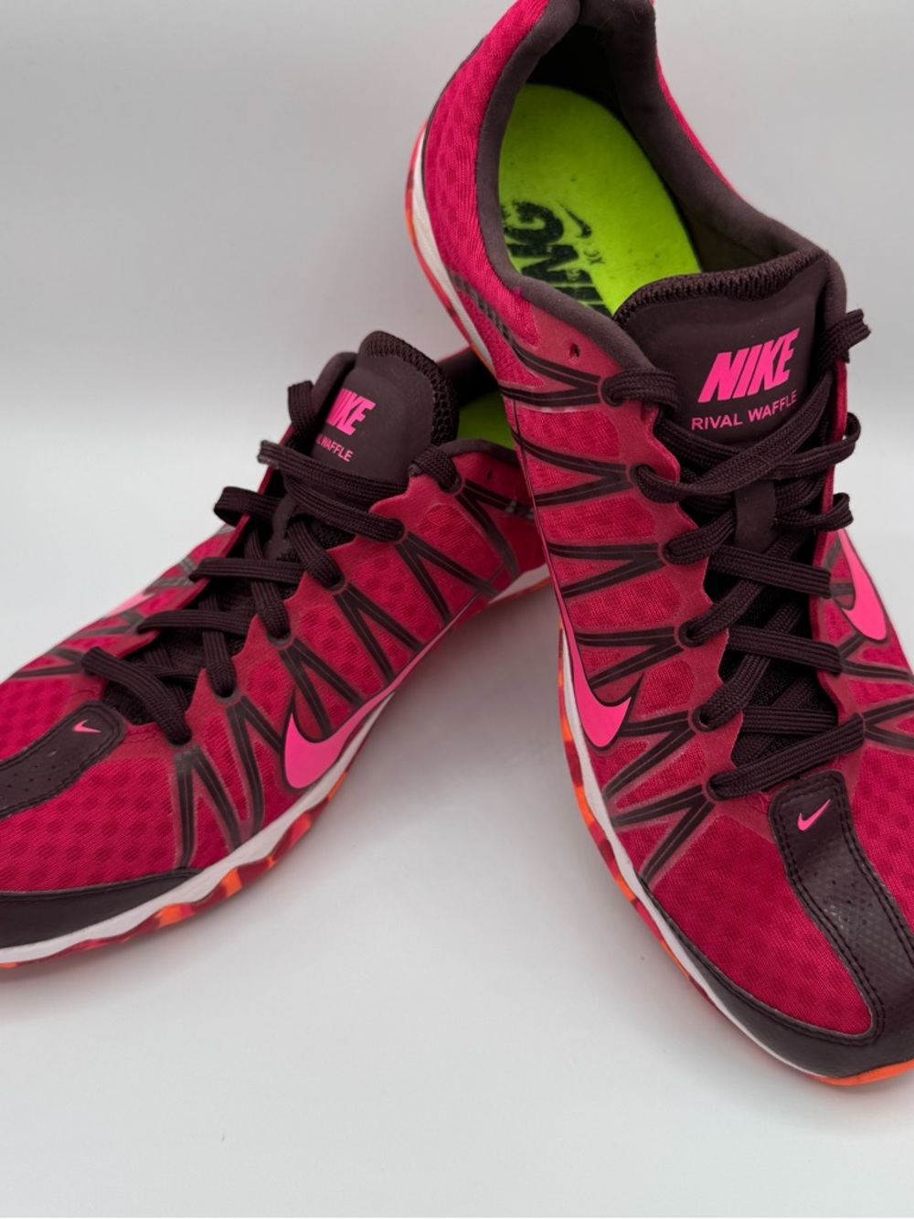 Nike Womens Zoom Rival Waffle 605503-606 Pink‎ Running Shoes Sneakers Size 11